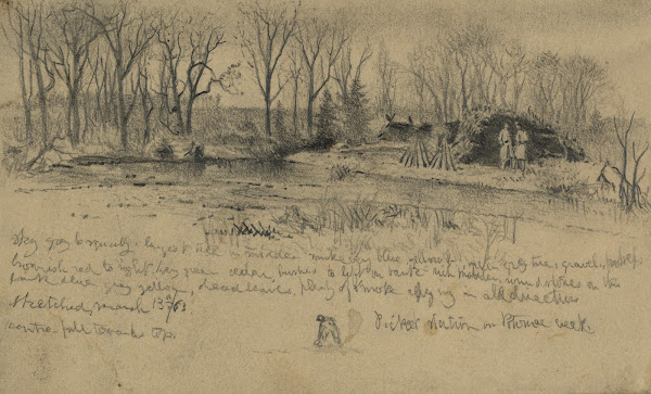 Picket station on Potomac Creek 1863