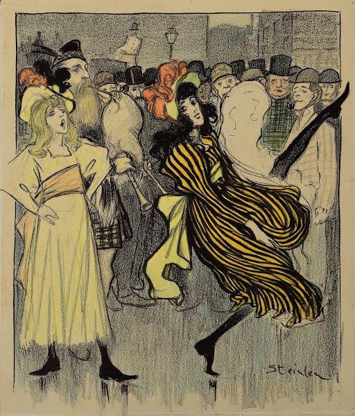 Danseuse écossaise dans une rue de Londres 1895
