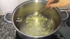 Bắt lên nấu cho khăn lông săn lại với tỏi phi.