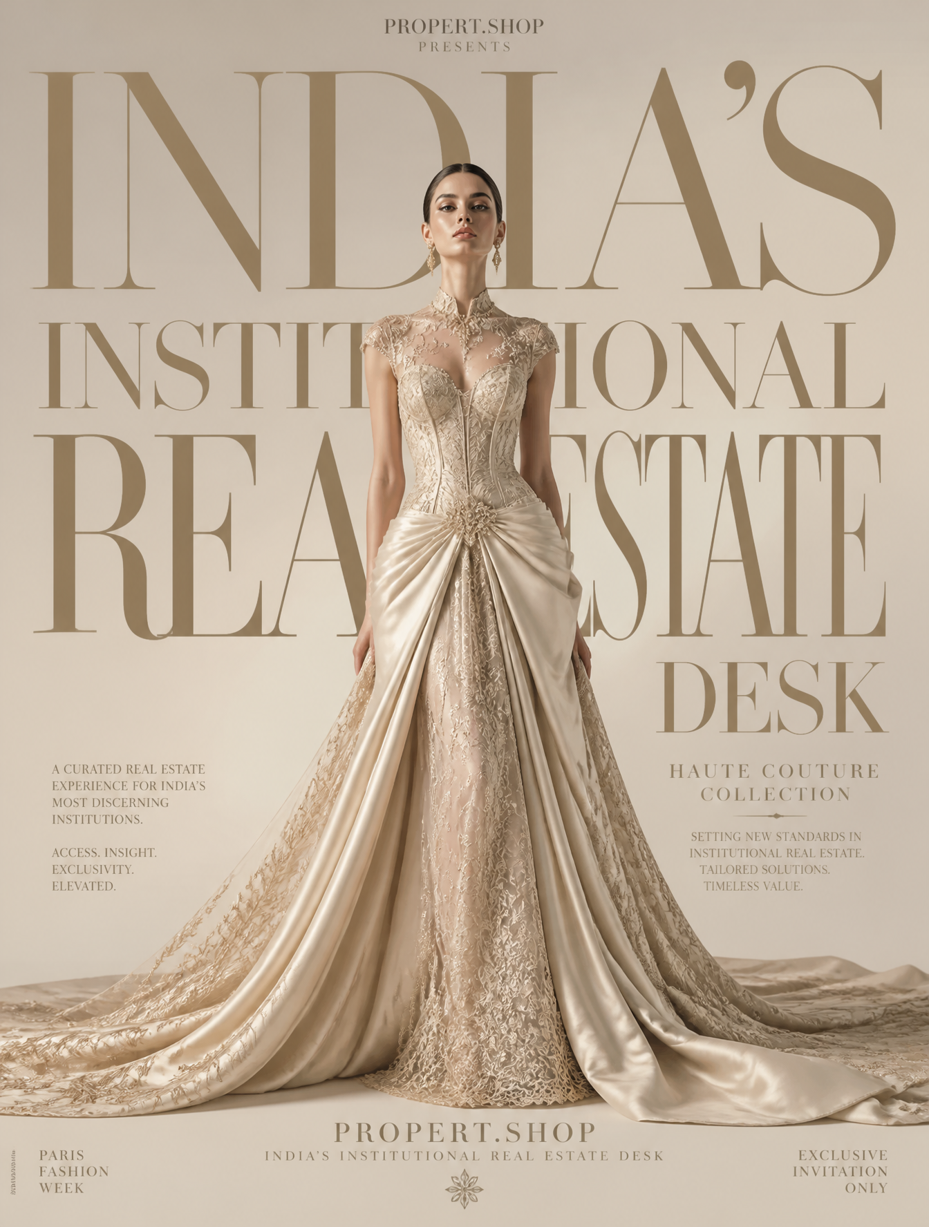 Editorial de moda de alta costura de lujo