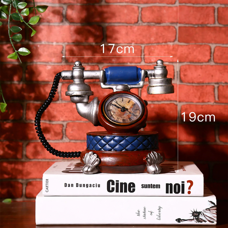 Dekorationsfigur Telefon, Kunstharz, Vintage-Stil