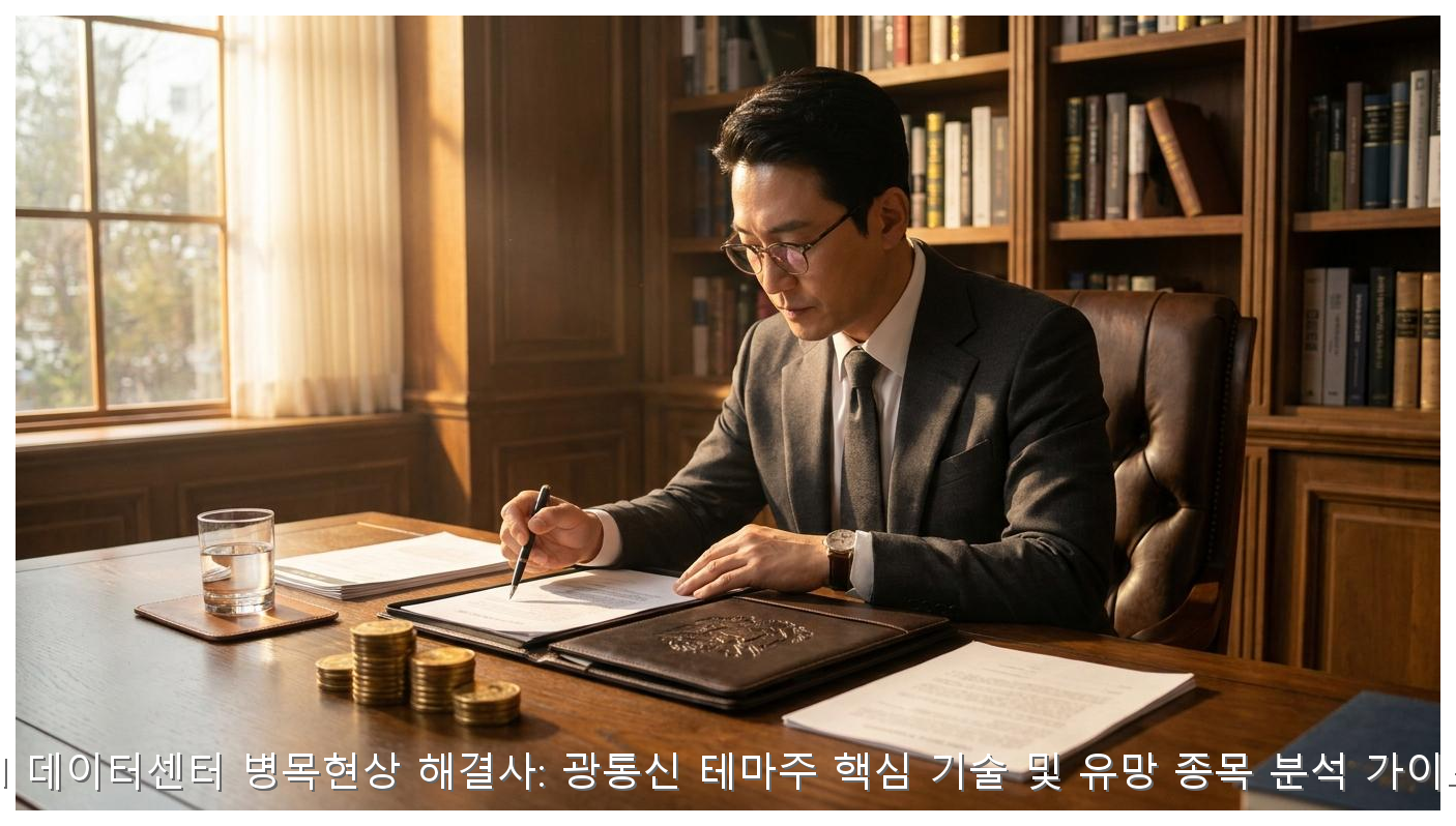 AI 데이터센터 병목현상 해결사: 광통신 테마주 핵심 기술 및 유망 종목 분석 가이드 핵심 안내 및 분석 인포그래픽 (6)