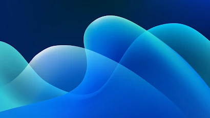 Abstract, Wave, Blue, Gradient 5K Wallpaper