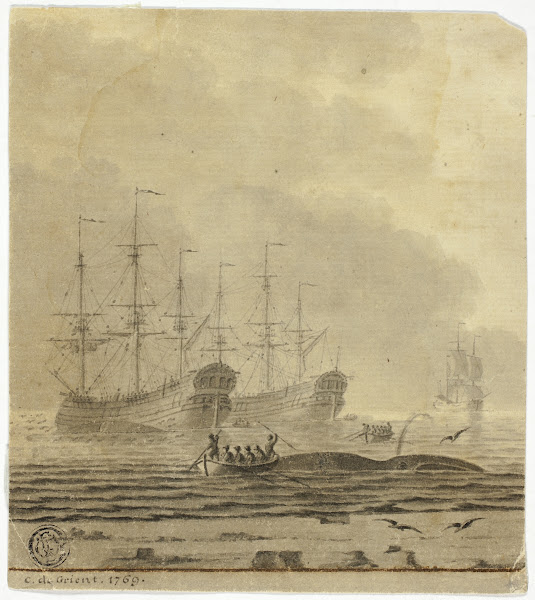 Whaling Ships and Small Boats with Whale 1769