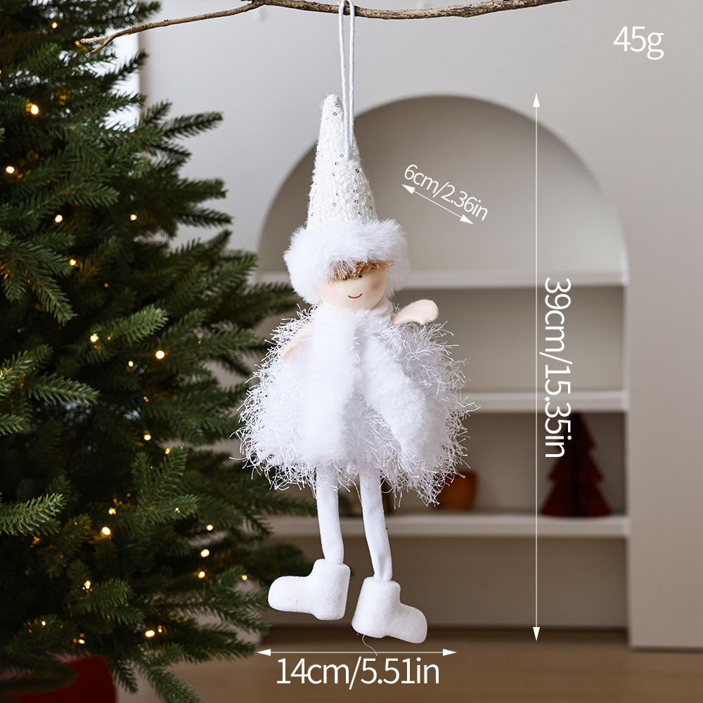 Weihnachts-Wichtel und Schneemann Dekofigur, Stoff