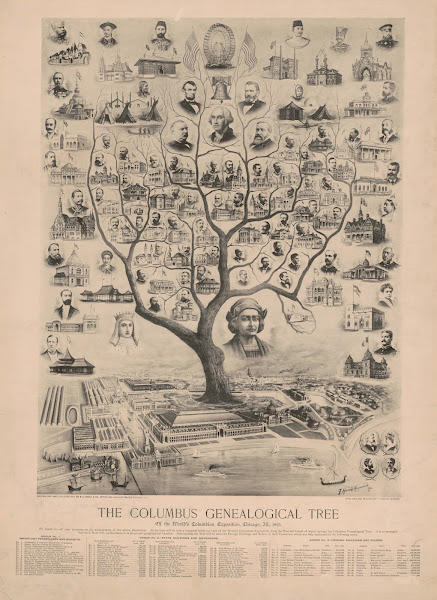 The Columbus genealogical tree of the Worlds Columbian Exposition Chicago Ill 18