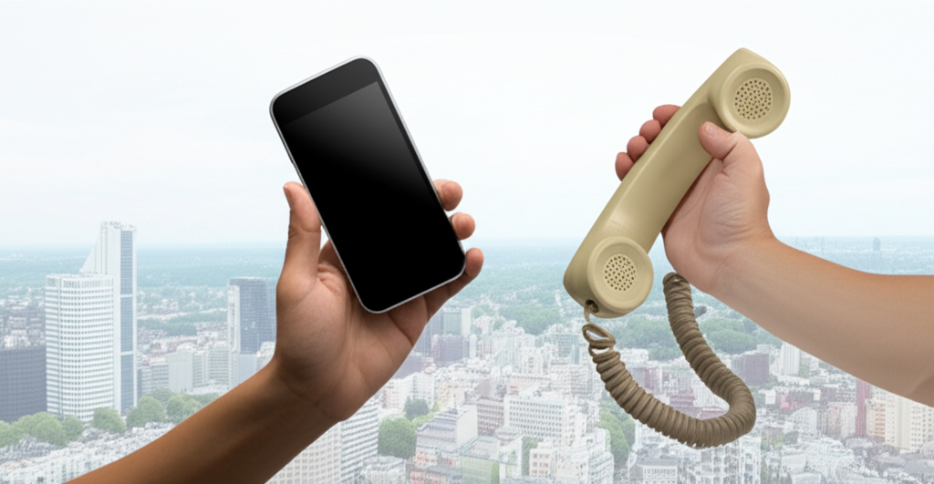 Mobile Kommunikation im Vergleich festnetzbasierte Telefone