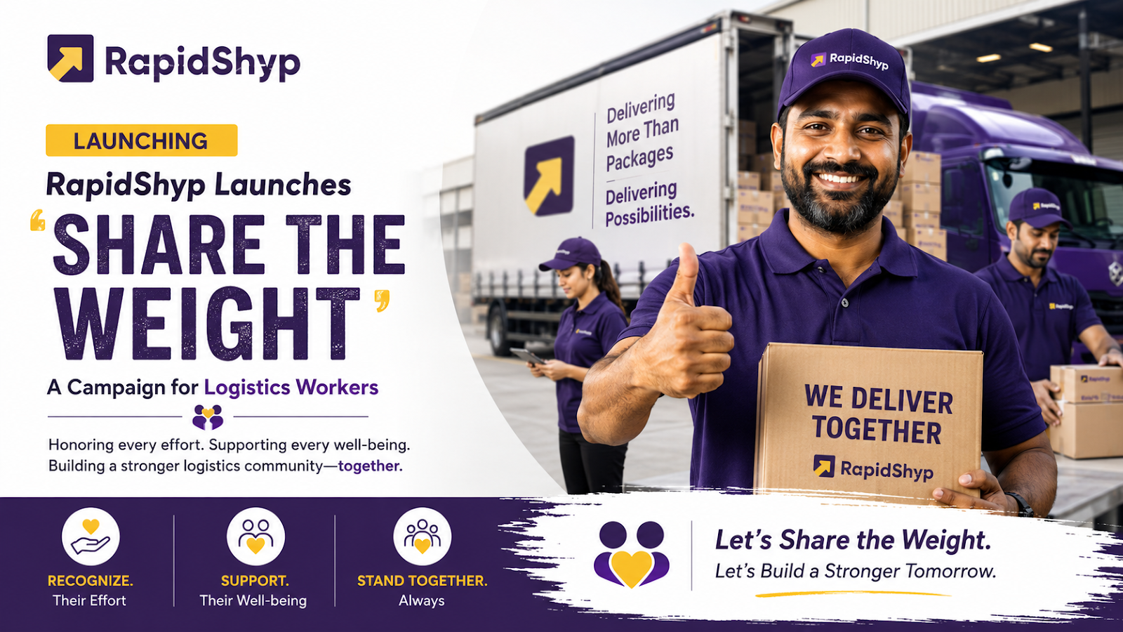 RapidShyp Launches ‘Share the Weight’ Campaign for Logistics Workers