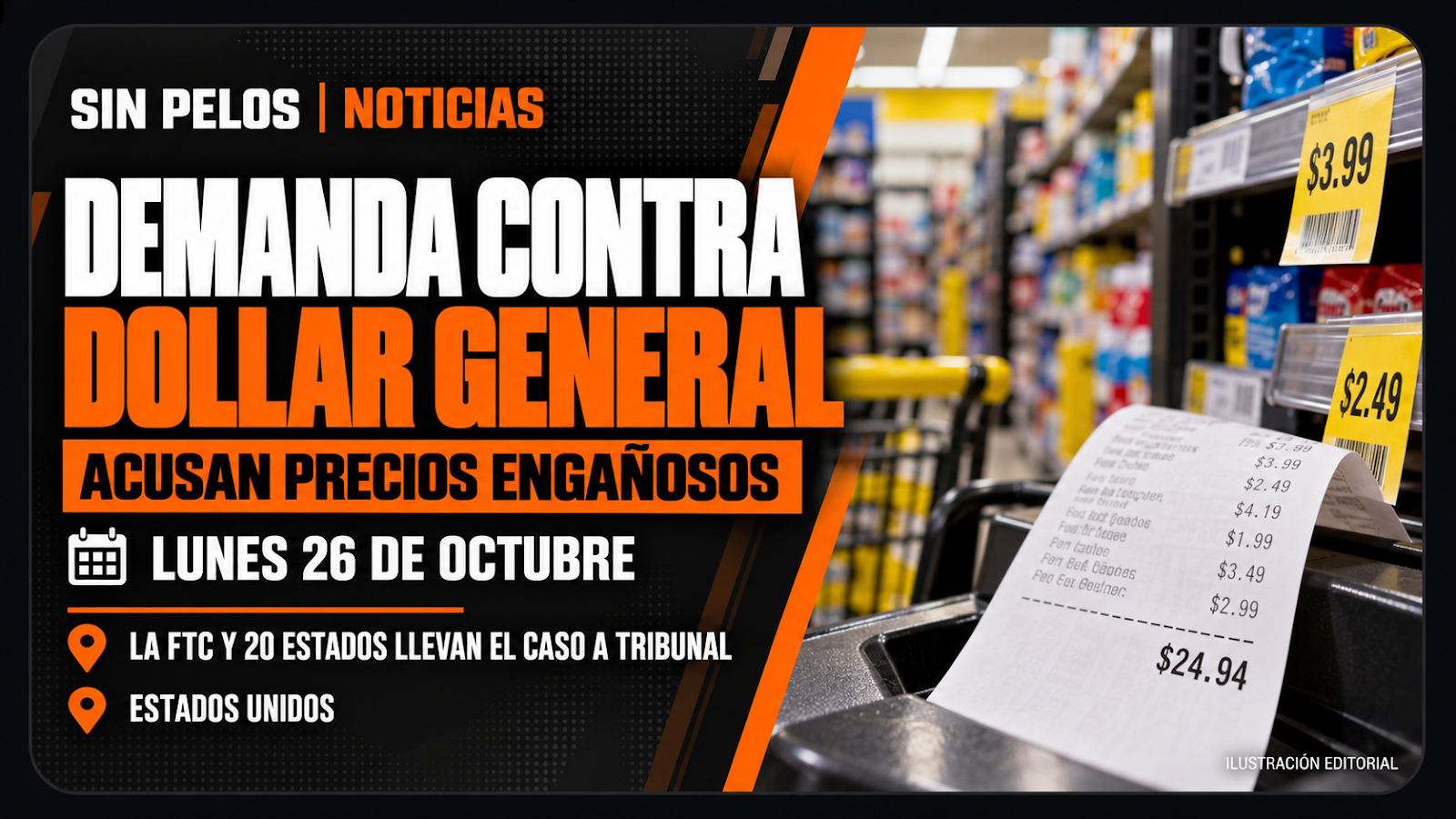 FTC y 20 estados demandan a Dollar General por presuntos precios engañosos