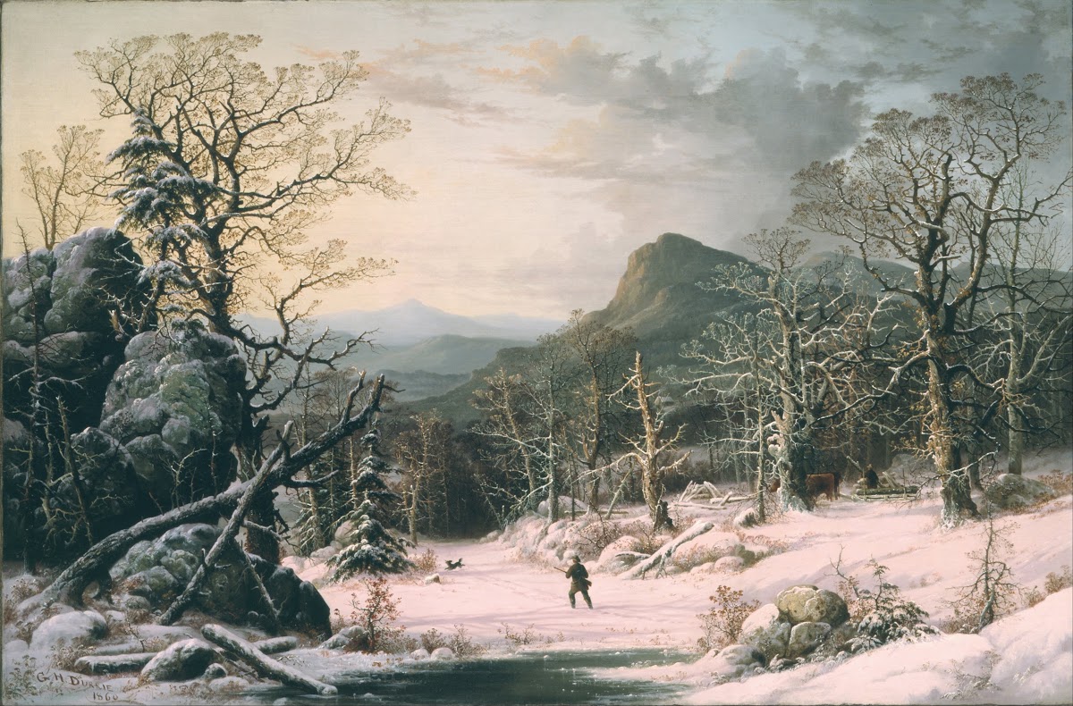 Hunter in Winter Wood 1860