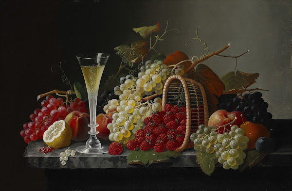 Still Life with Fruit and Champagne