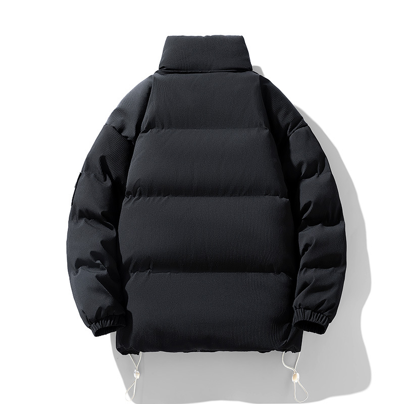 Insulated men's winter jacket with stand-up collar, large sizes