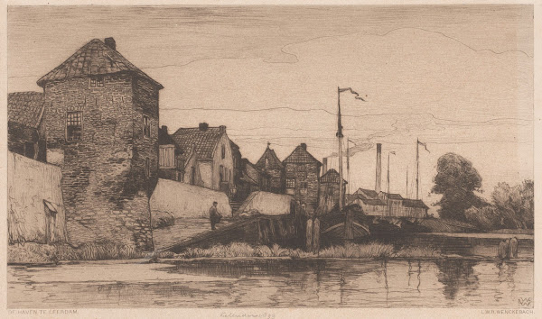 De haven te Leerdam 1899