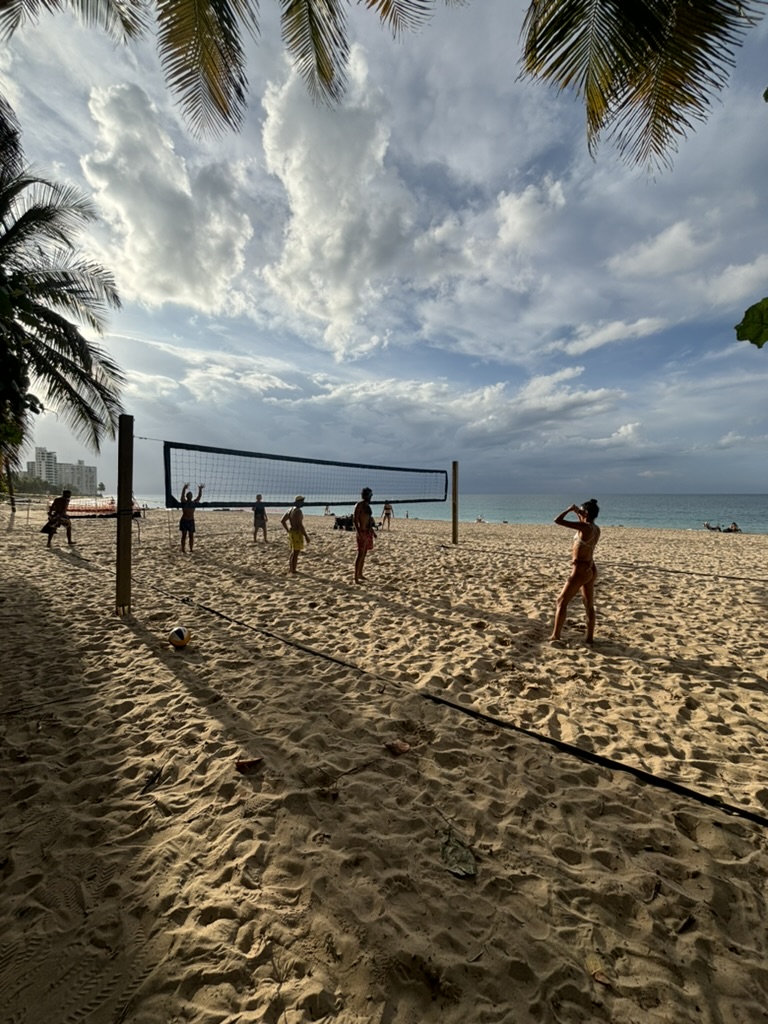 Sand volleyball court at Ocean Park Beach