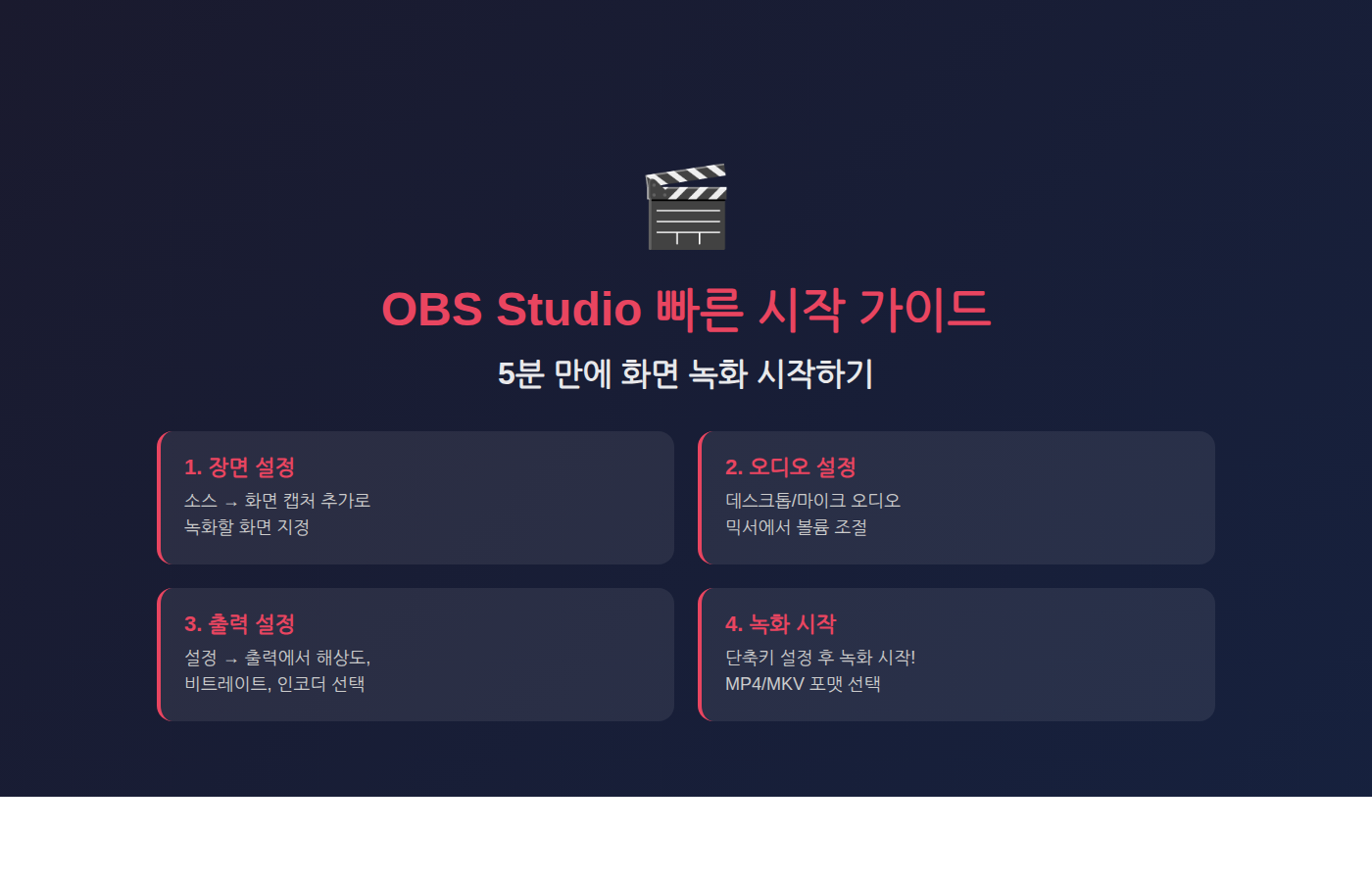 OBS Studio 빠른 시작 가이드