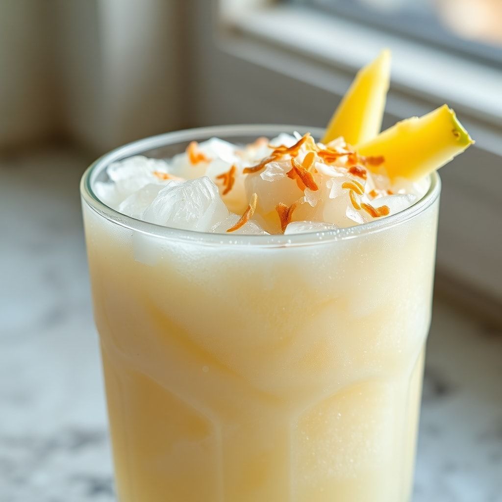 Refreshing Coconut Pineapple Cooler Recipe for Summer (Easy 5-Minute Blender Drink) finished