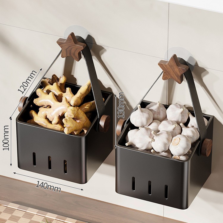 Wall-mounted storage container for kitchen ingredients