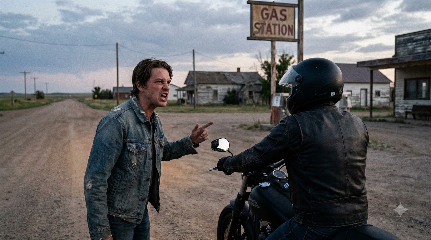 Get Off That Motorcycle Before I Make You Regret Stopping Here!