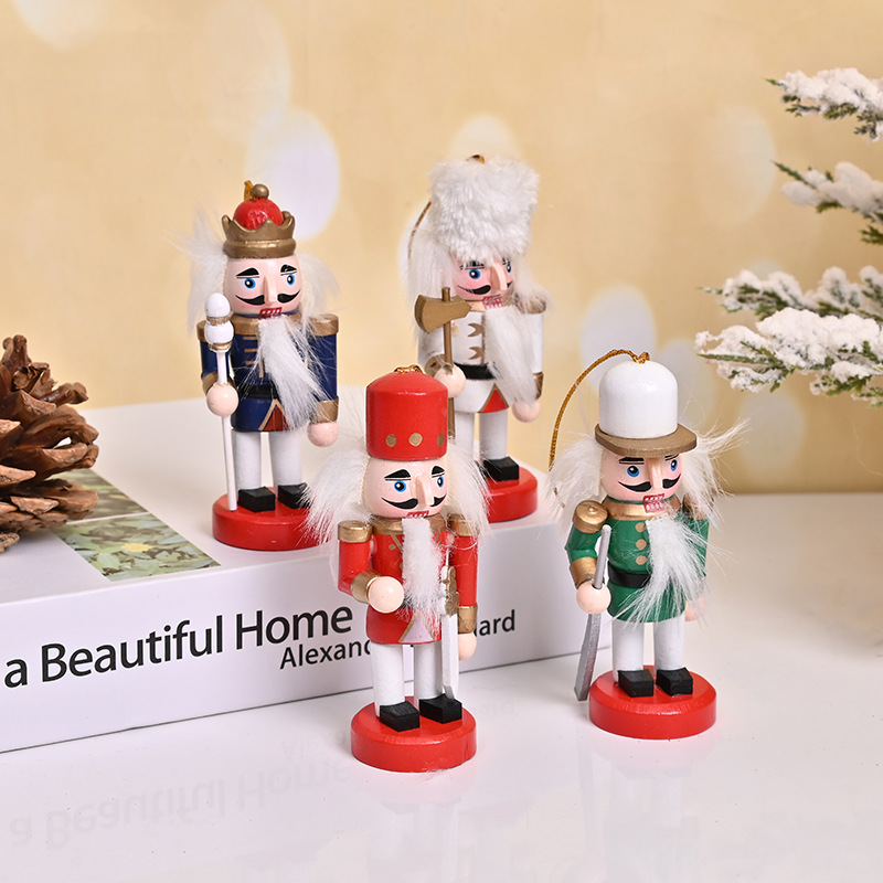 Wooden Nutcracker Figure, 10 cm