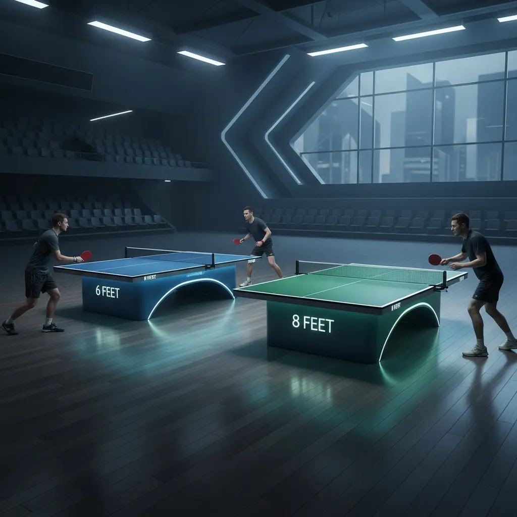 Ukuran Meja Pingpong Resmi: 6 Kaki atau 8 Kaki