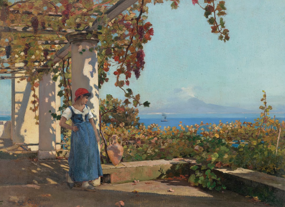 Terrace off Villa Haan Isola Capri 1896