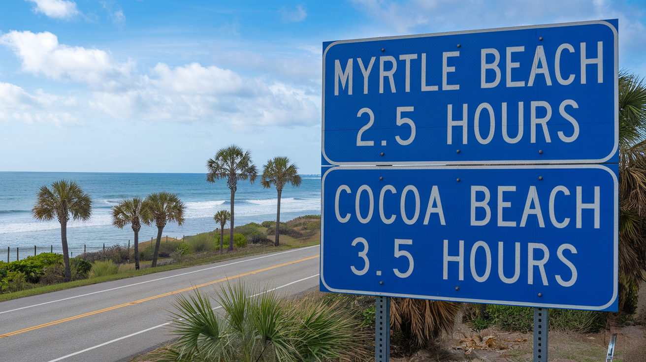 Distance from Myrtle Beach to Cocoa Beach & Travel Tips