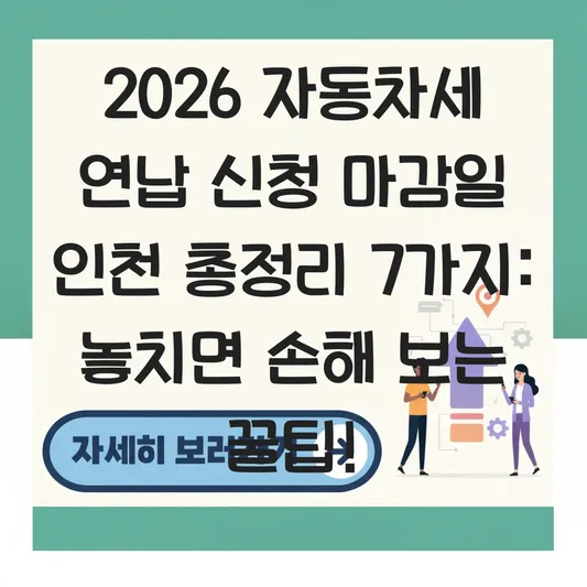 2026 자동차세 연납 신청 마감일 인천 대표 이미지