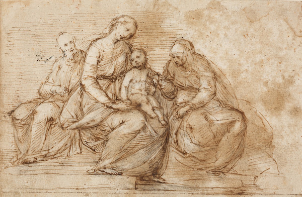 Madonna Mit Kind Und Den Heiligen Anna Und Joseph Ca 1600