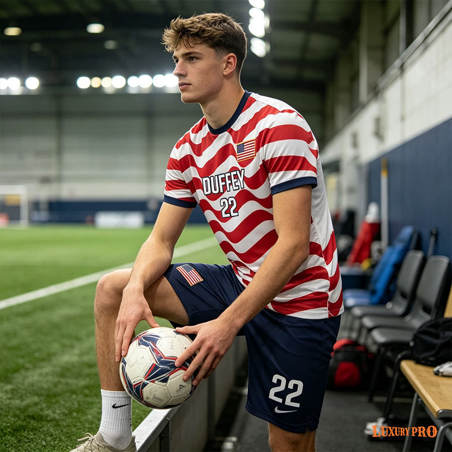 AOP TRF Youth Crew Neck Soccer Jersey Set