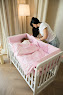 Bedding set for a baby crib 6 el Twins Belle pink