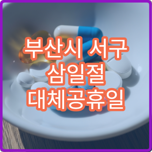 부산시 서구 삼일절 대체공휴일 문 여는 병원 찾기 공휴일 진료과목 및 접수 시간 확인