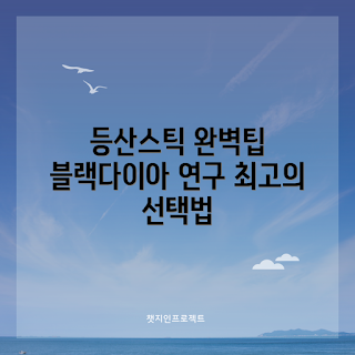 블랙다이아몬드등산스틱, 초보자 등산, 전문가용 장비, 등산 스틱 선택, 산행 필수 아이템