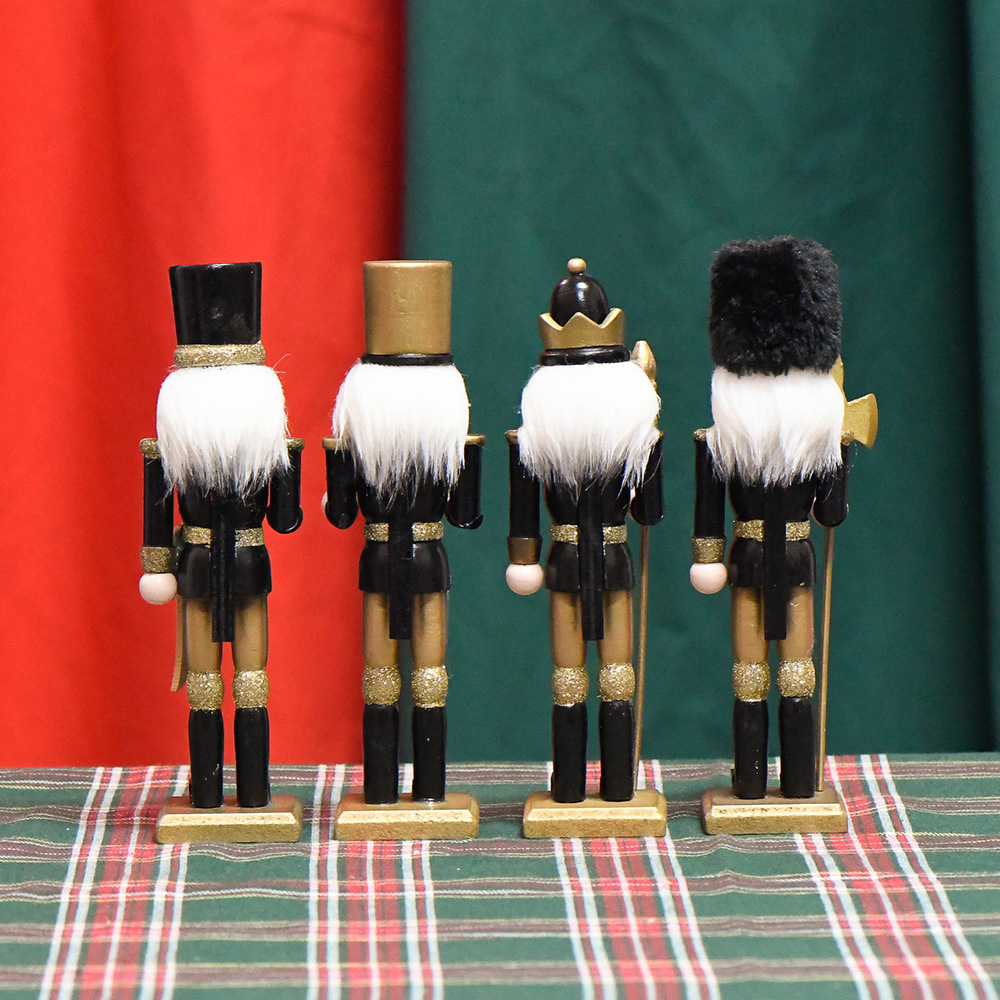 Nussknacker-Soldaten-Set, 18 cm, 4-teilig, Holz