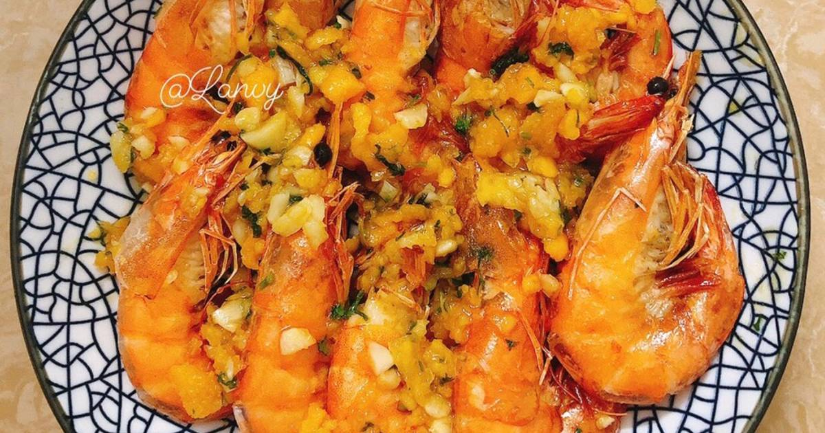Tôm nướng sốt trứng muối