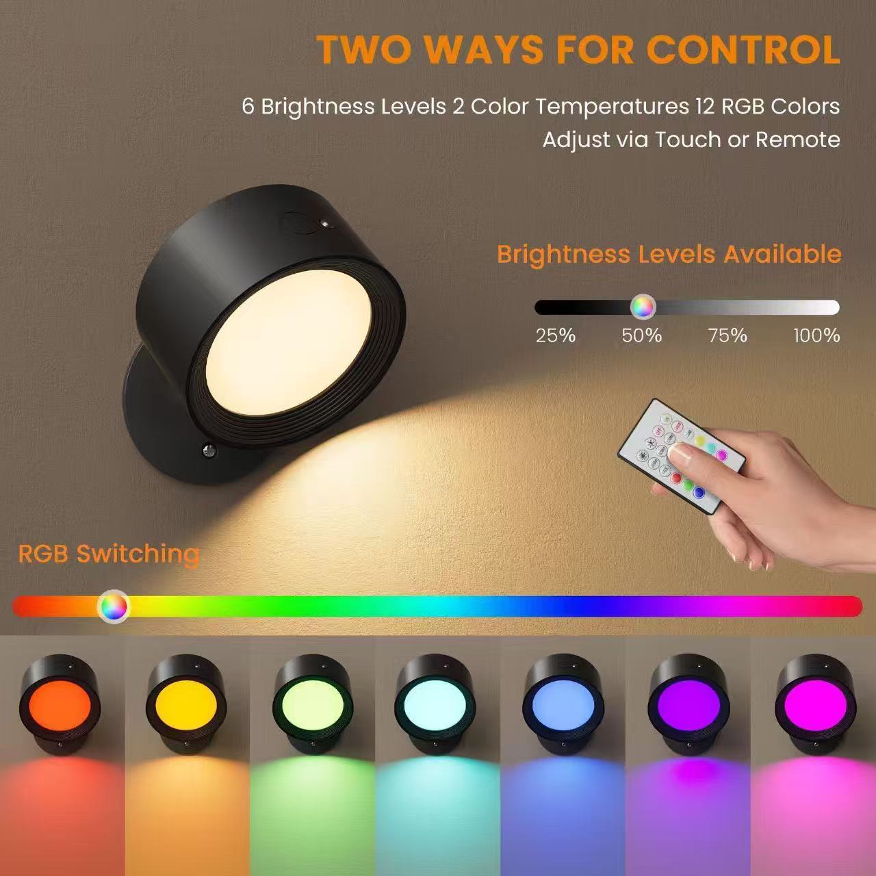 LED-Wandleuchte, dimmbar, mit Touchsteuerung