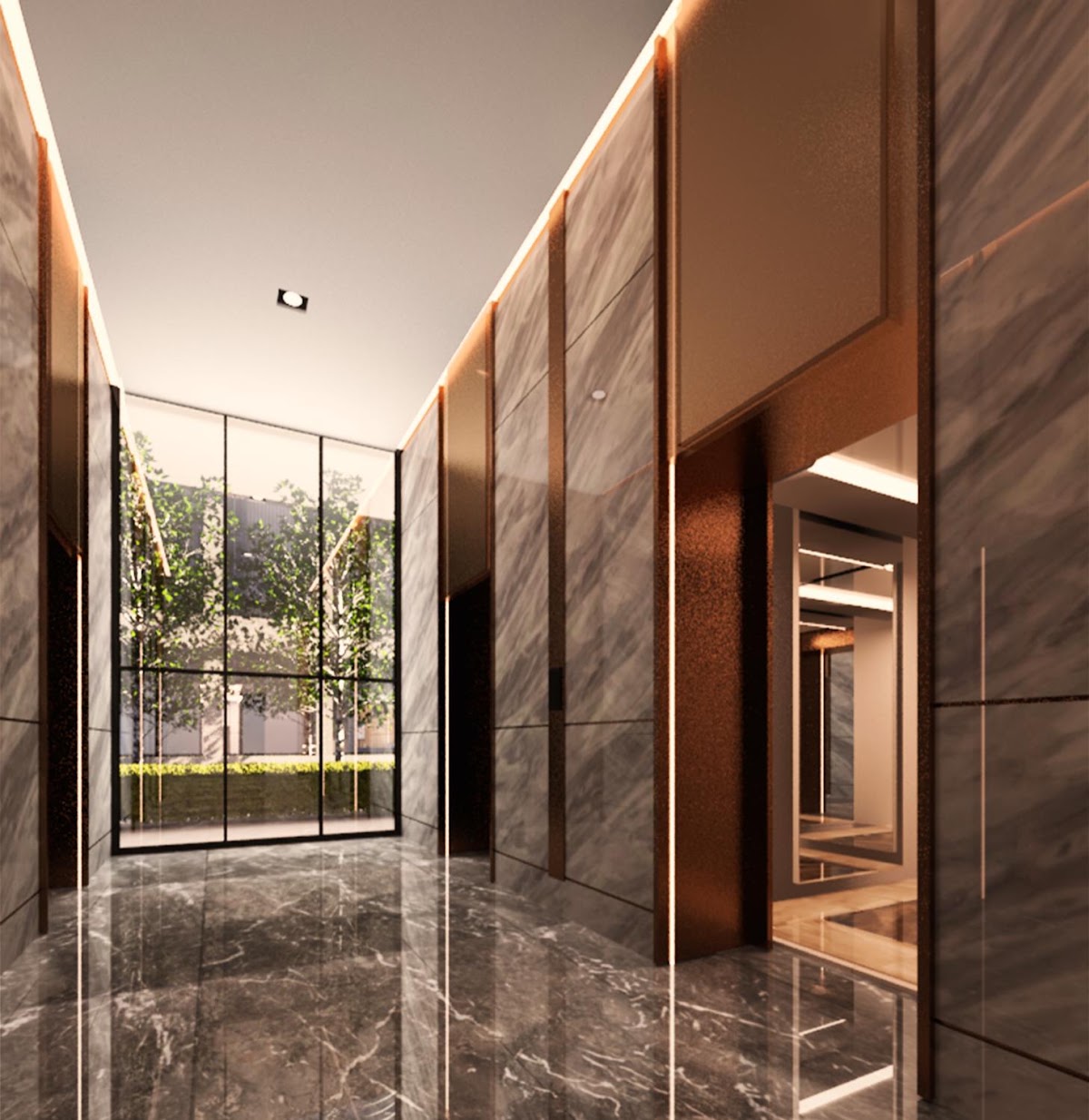Golden Crown Residence — lift lobby