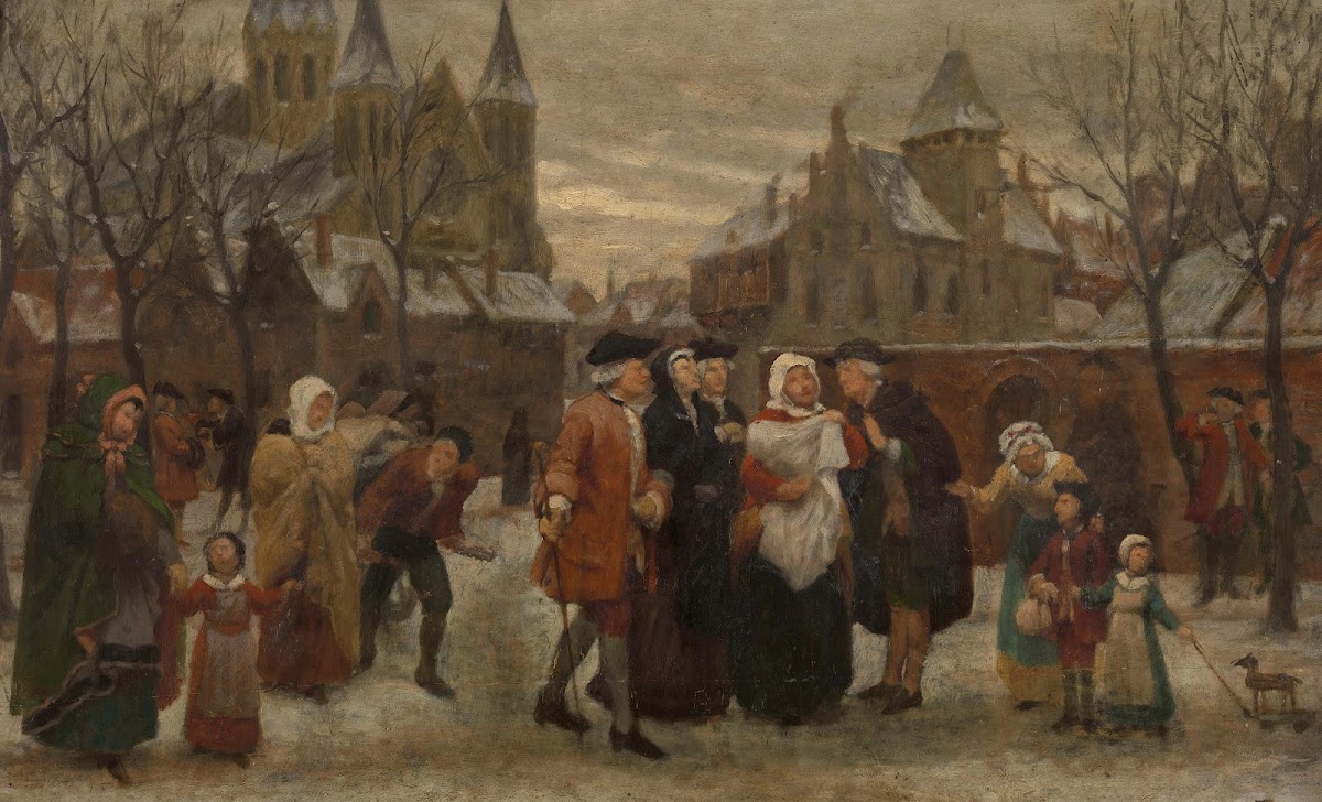 A Baptism in Flanders in the 18th Century study circa 1862