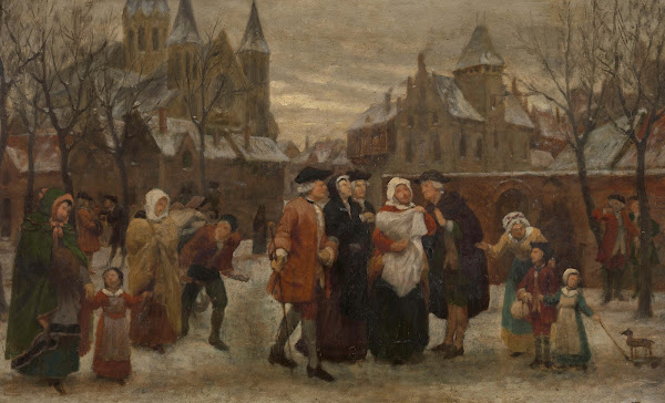 A Baptism in Flanders in the 18th Century study circa 1862