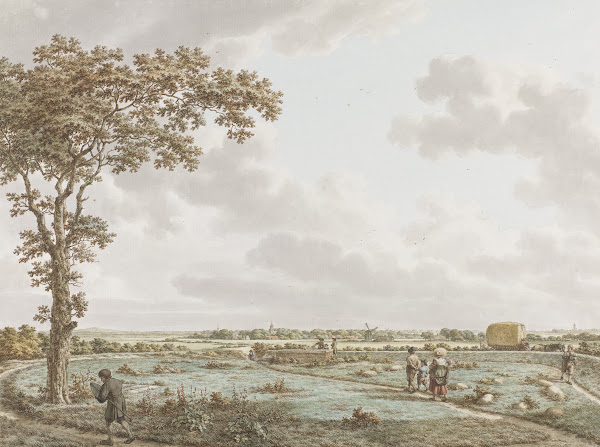 De Tafelberg in het landschap gezien vanaf het Sint Janskerkhof bij Laren c 1795