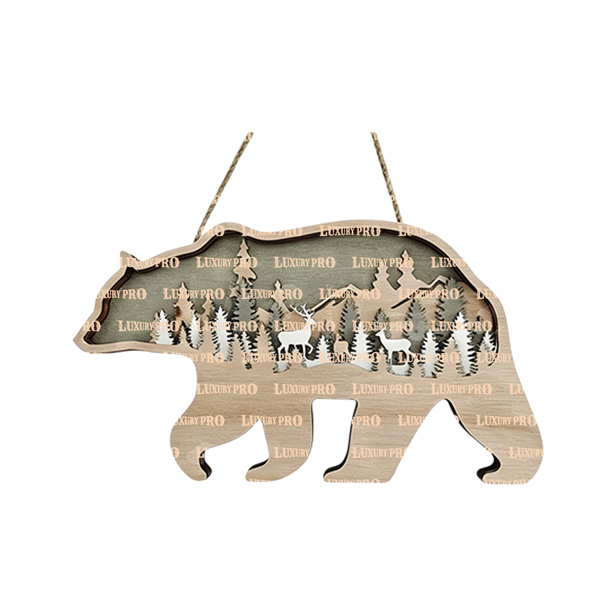 Multi - layer Wooden Hanging Sign