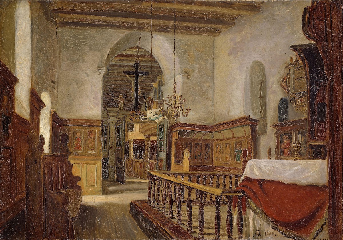 Interior from the Church at Voss 1855