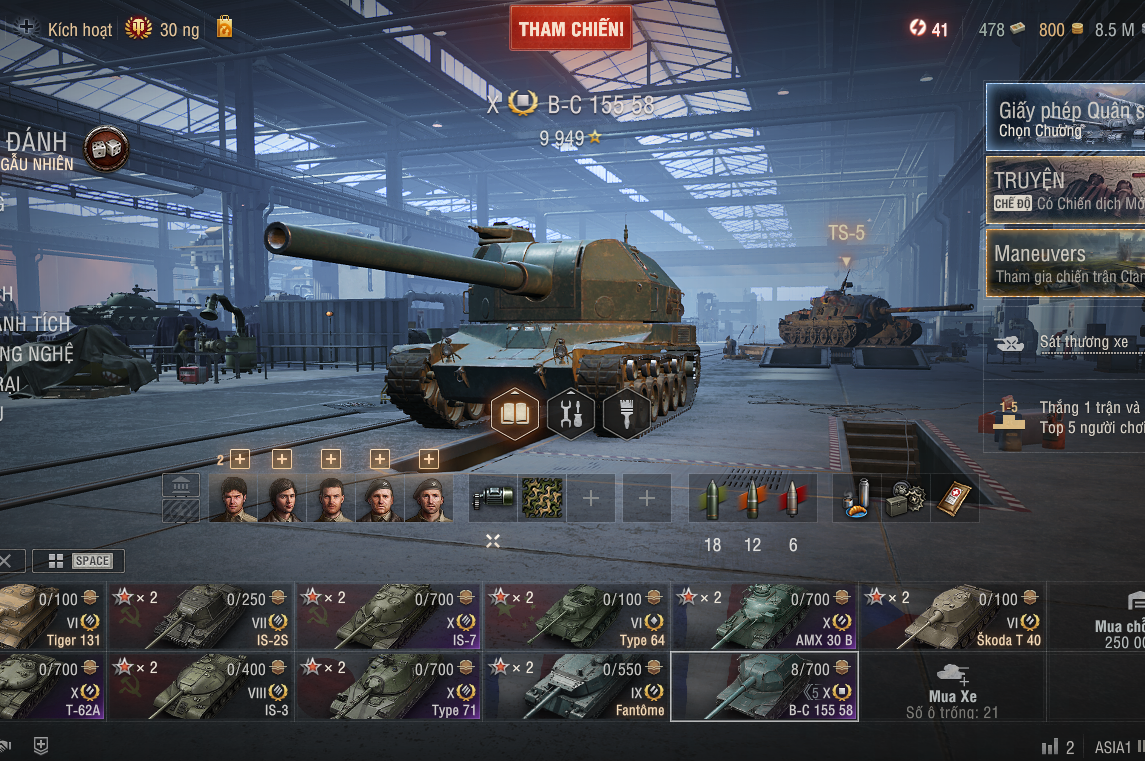 Acc World of Tanks PC gồm 5 tank cấp 10 Type 71, IS-7, T62a,...