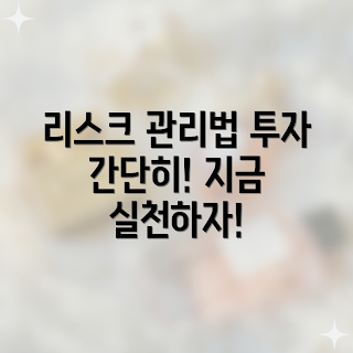 투자 리스크 관리, 초보자 전략, 성공적인 투자, 금융 전문가, 리스크 최소화