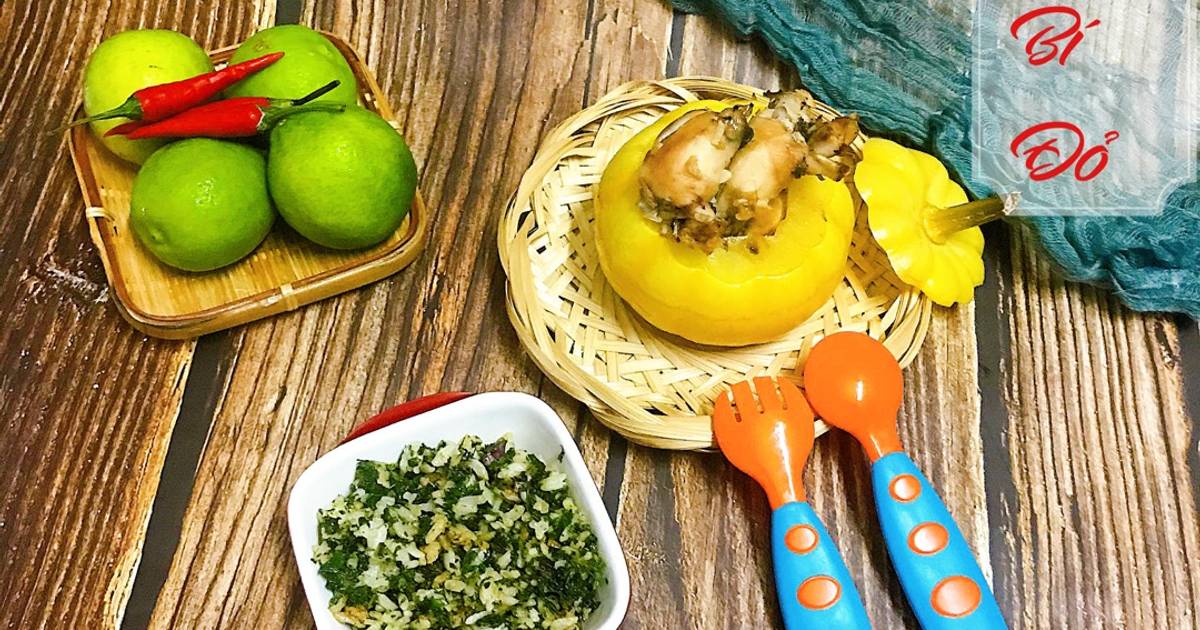 Ếch chưng bí đỏ