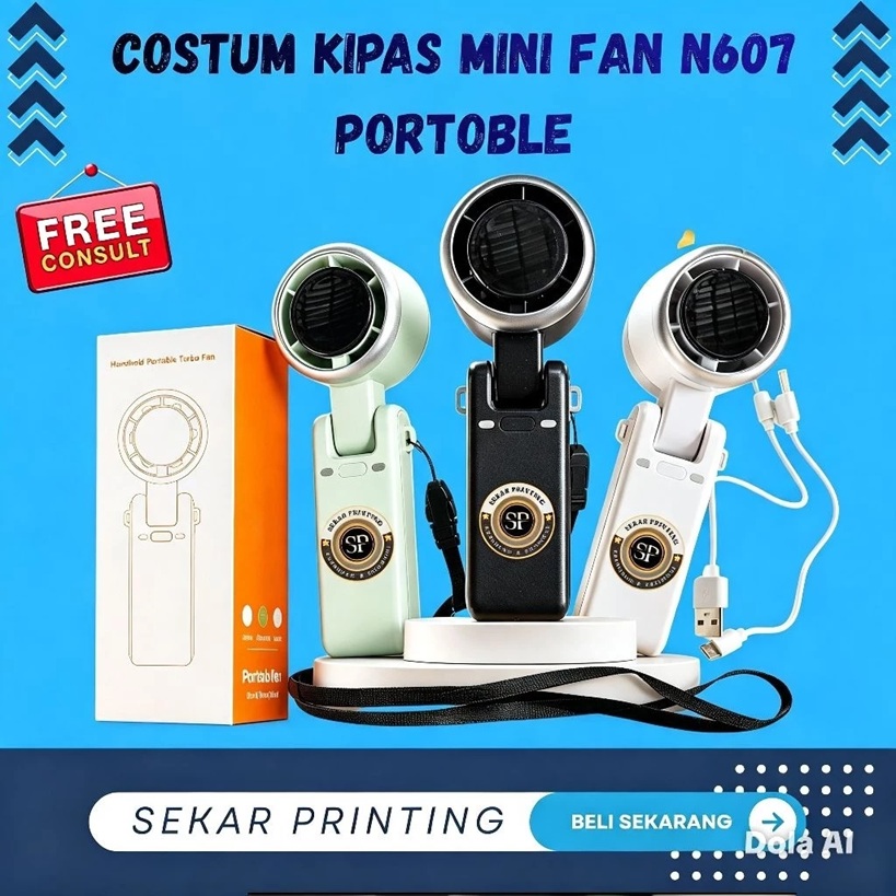kipas mini portable costum, kipas Portable N607, costum kipas mini — foto 1