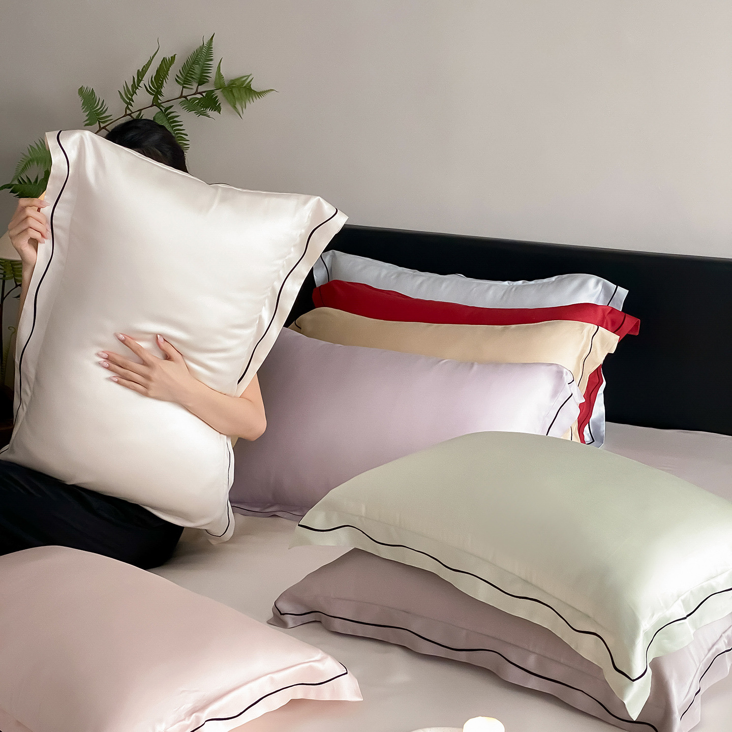 Solid Tencel bed cover, Class A, silky and soft