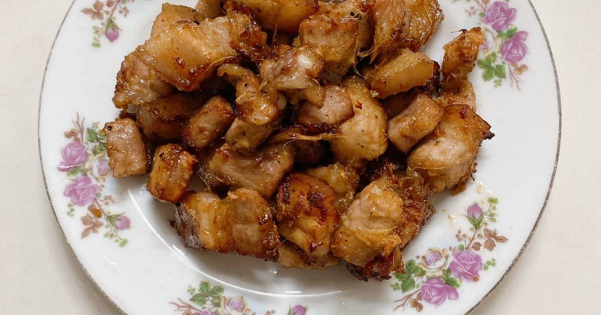 Ba chỉ nướng bằng nồi chiên không dầu