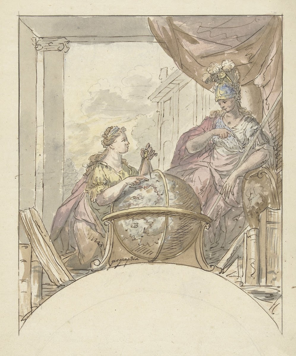 Geographie en Minerva 1677   1755
