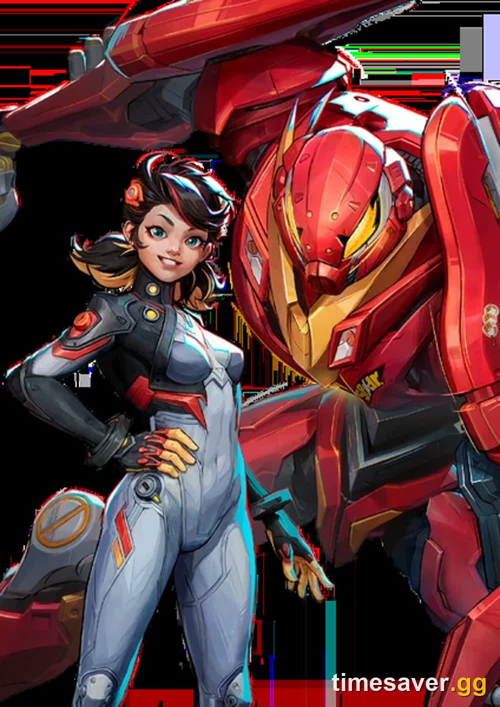 Peni Parker, the Vanguard reworked in the Marvel Rivals Season 9.5 balance patch, standing beside her mech