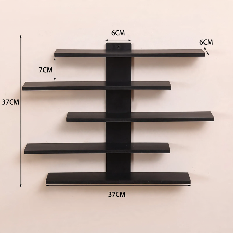 Corner wall shelf made of dense plywood, multi-layered